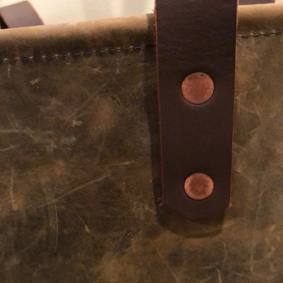 Black feather leather tote - Picture 4 of 4